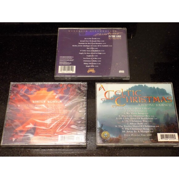 Holiday Music CD Lot Mannheim Steamroller, Winter Wonder, & Celtic Christmas - Picture 2 of 16
